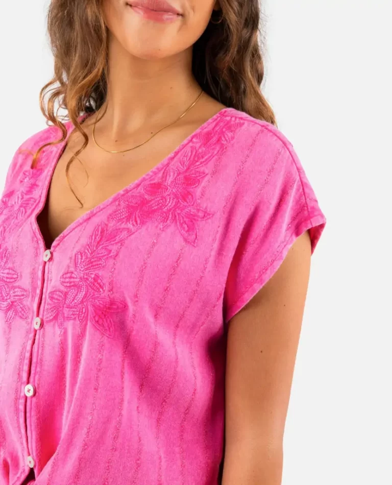 Shirts & Tops Rip Curl Women Tiki Embroidered Top - Image 5