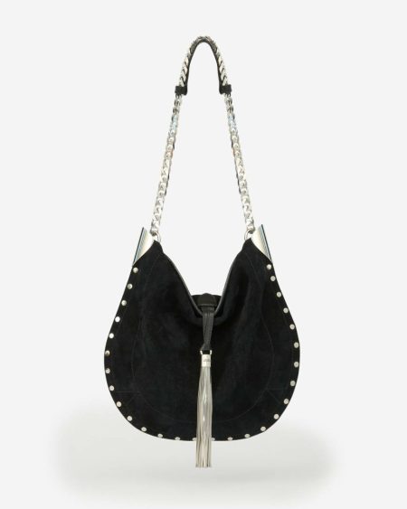 Shoulder Bags Black And Silver Women Isabel Marant Oskan Tassel Bag