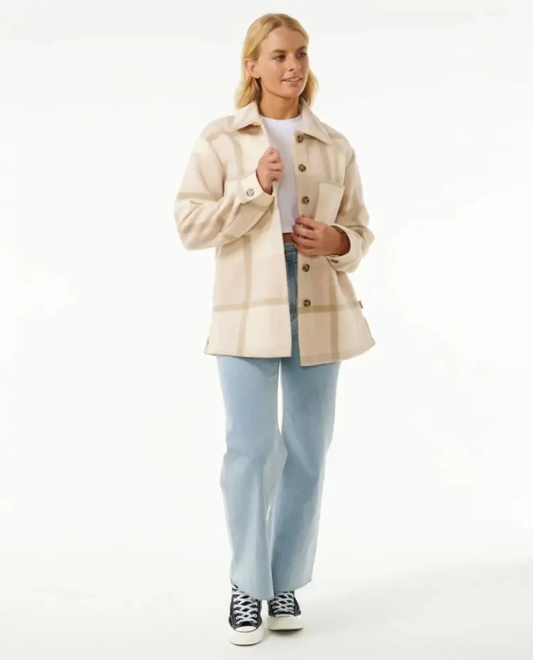 Soleil Check Shacket Women Rip Curl Jackets - Image 4