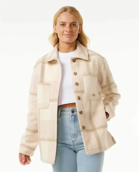 Soleil Check Shacket Women Rip Curl Jackets