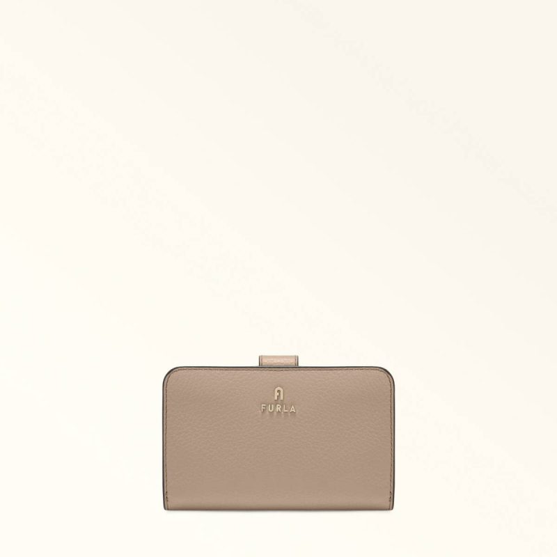 Stucco Gray Women Wallets Furla Camelia Compact Wallet M