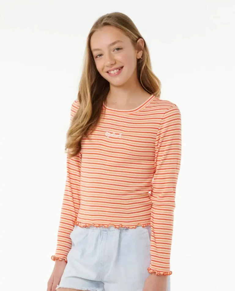Summer Solsice Long Sleeve Rib Rip Curl Kids Tops & Tees - Image 2