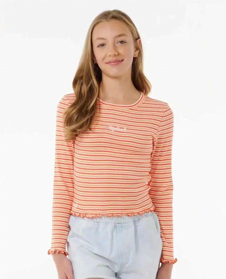 Summer Solsice Long Sleeve Rib Rip Curl Kids Tops & Tees