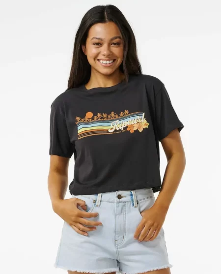 Sunset Crop Tee Women Tees & Tanks Rip Curl