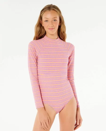 Swimwear Rip Curl Neon Isles Plaid Surfsuit Kids