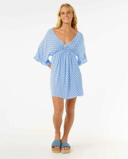 Swimwear Women San Carlos Short Sleeve Cover Up Dress Rip Curl