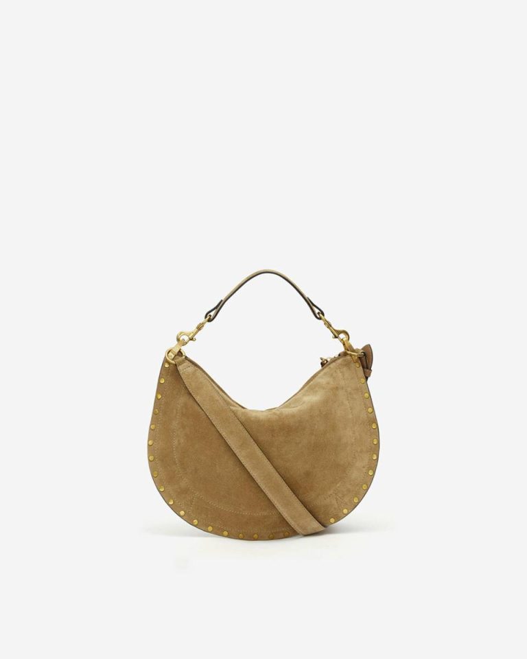Taupe Isabel Marant Women Oskan Soft Zipped Bag Crossbody Bags - Image 3