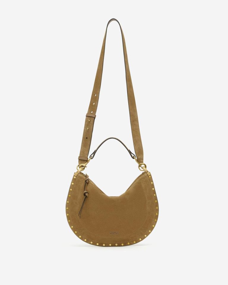 Taupe Isabel Marant Women Oskan Soft Zipped Bag Crossbody Bags - Image 4