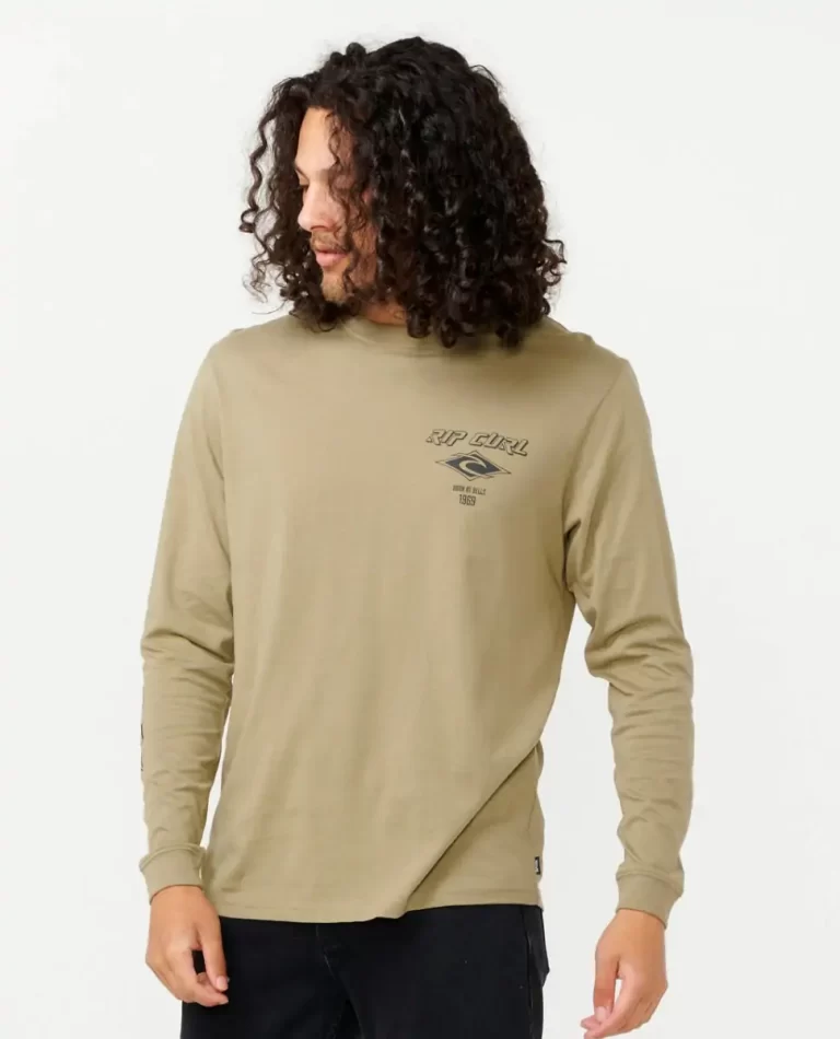 Tees & Tanks Fade Out Icon Long Sleeve Tee Mens Rip Curl - Image 2