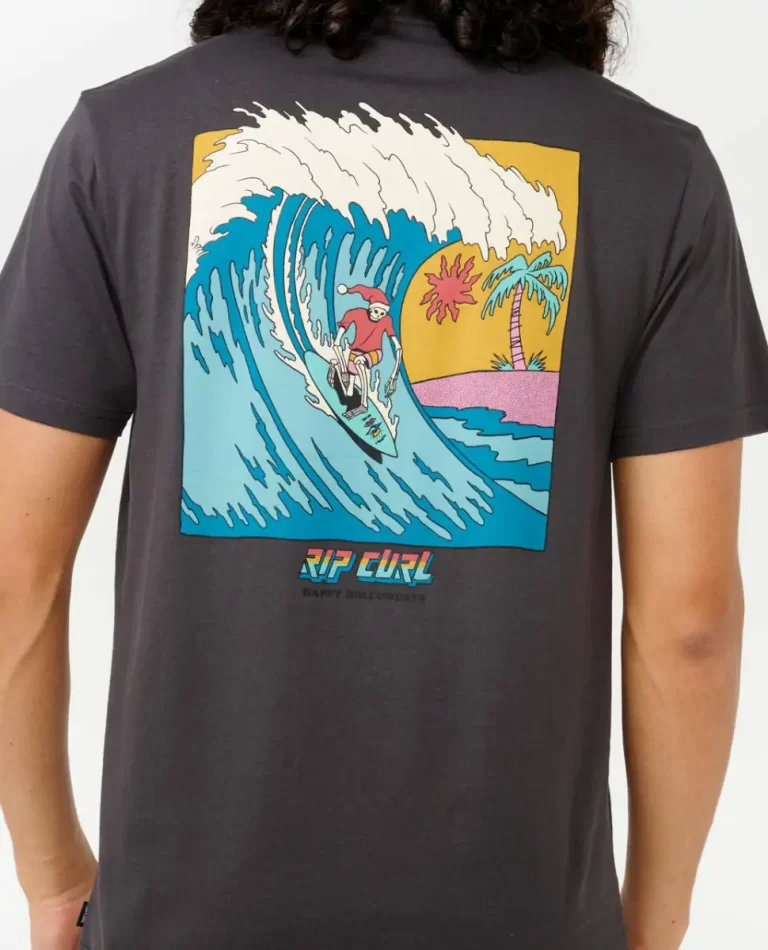 Tees & Tanks Mens Rip Curl Psych Santa Tee - Image 5