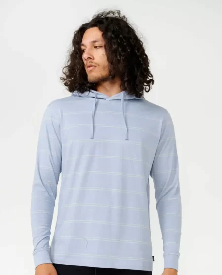 Tees & Tanks Plain Stripe Hooded Tee Rip Curl Mens