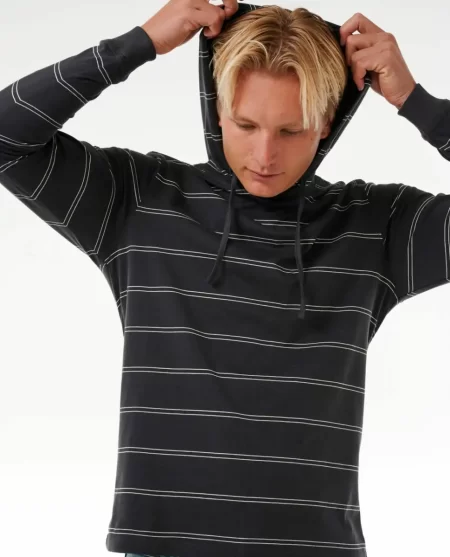 Tees & Tanks Rip Curl Plain Stripe Hooded Tee Mens