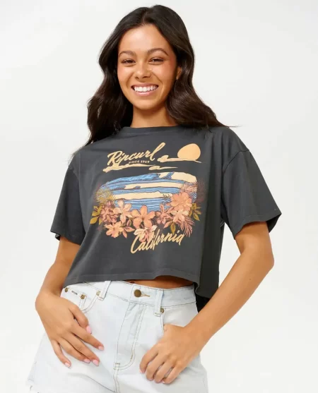 Tees & Tanks Rip Curl Women Wave Gliders Crop Tee