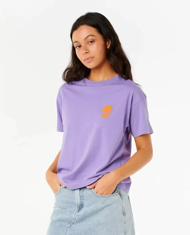 Tees & Tanks Women Rip Curl Hibiscus Relaxed Tee - Image 3