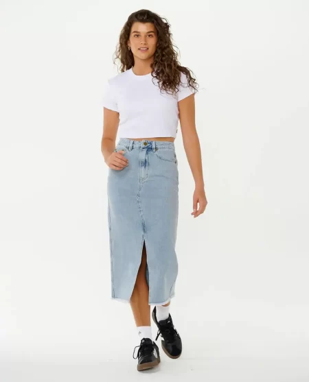 The Search Denim Midi Skirt Skirts Women Rip Curl