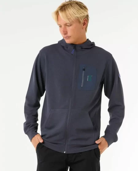 Vaporcool Search Zip Through Hood Mens Rip Curl Hoodies & Fleece
