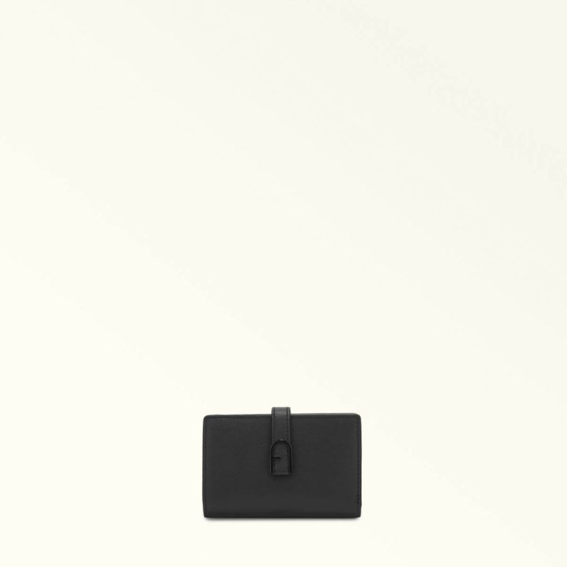 Wallets Furla Flow Compact Wallet M Nero Women