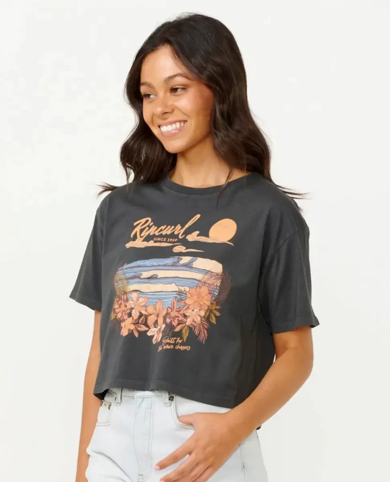 Wave Gliders Crop Tee Rip Curl Women Tees & Tanks - Image 2