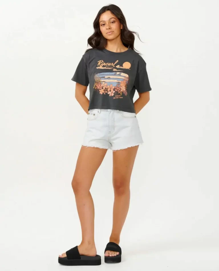 Wave Gliders Crop Tee Rip Curl Women Tees & Tanks - Image 4