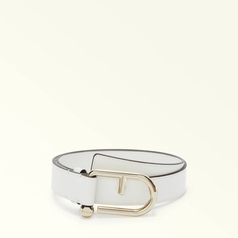 Women Belts Marshmallow Furla Nuvola Fixed Belt