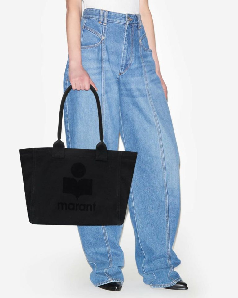 Women Black Tote Bags Yenky Zipped Bag Isabel Marant - Image 2