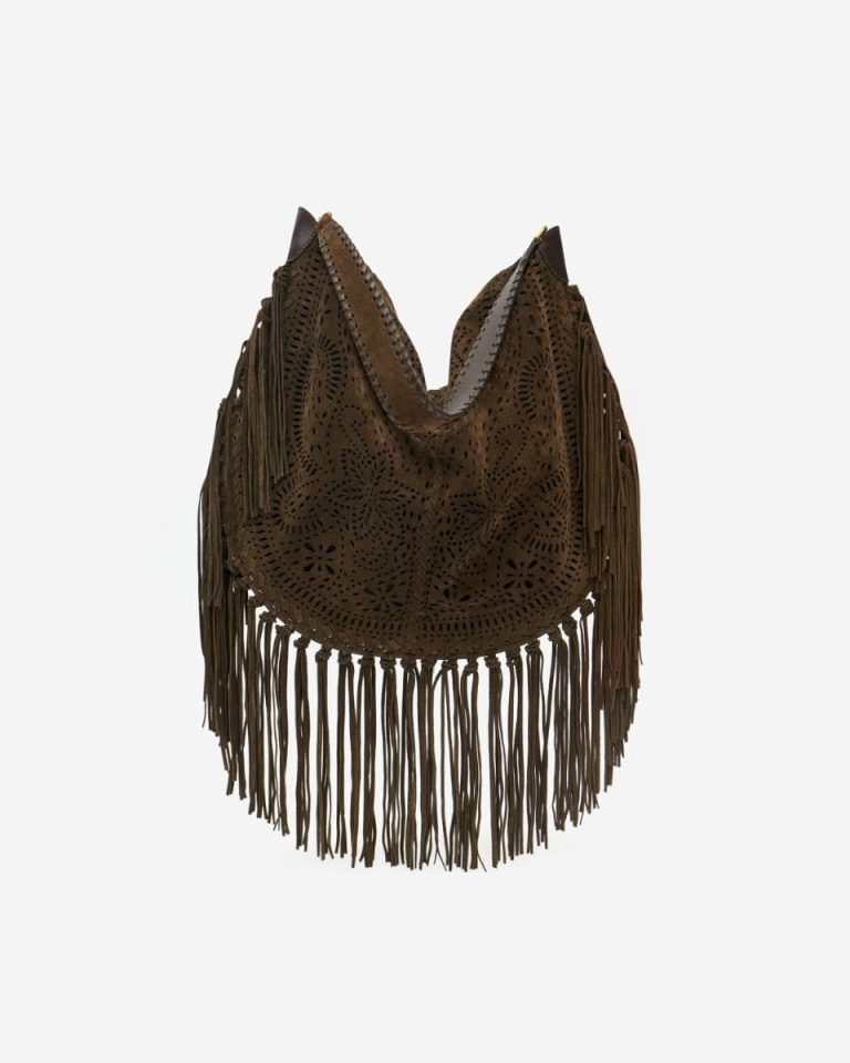 Women Bronze Isabel Marant Oskan Hobo Soft Bag Shoulder Bags - Image 3