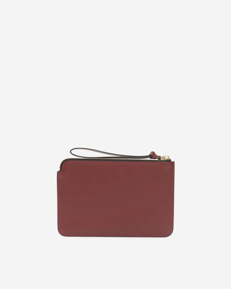 Women Clutches & Small Leather Goods Isabel Marant Burgundy Flat Pouch Clutch - Image 2