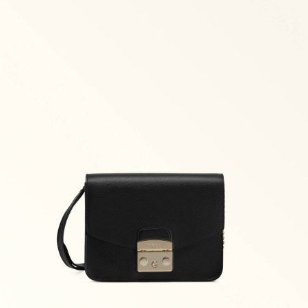 Women Crossbodies Nero Furla Metropolis Crossbody S