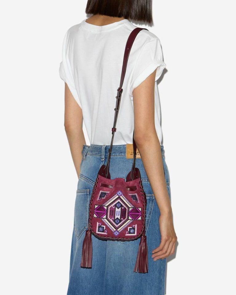 Women Crossbody Bags Raspberry Isabel Marant Mini Silao Bag - Image 4