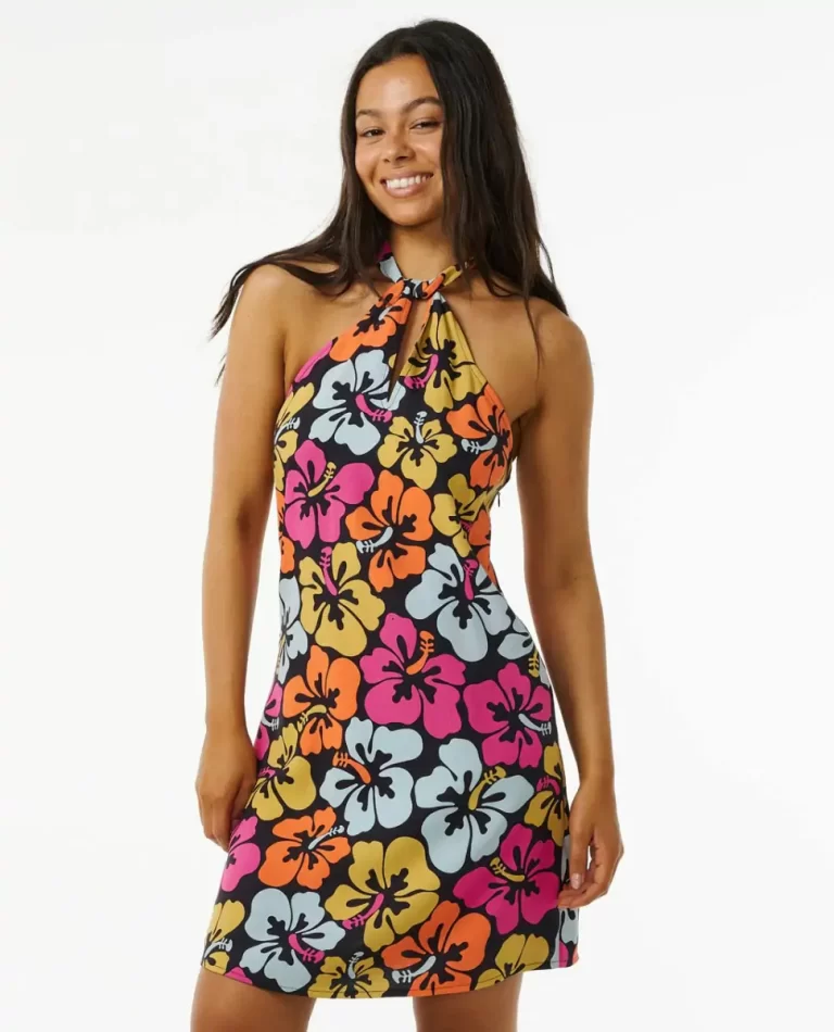 Women Dresses & Rompers Hibiscus Heat Halter Mini Dress Rip Curl - Image 2