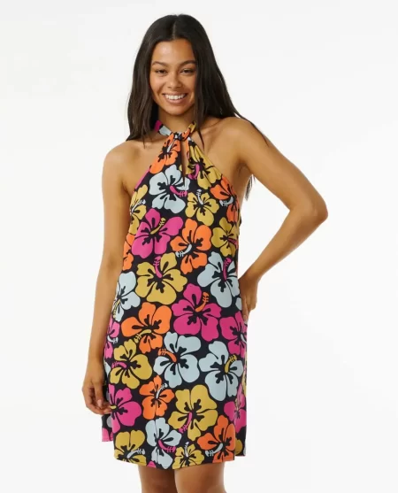 Women Dresses & Rompers Hibiscus Heat Halter Mini Dress Rip Curl