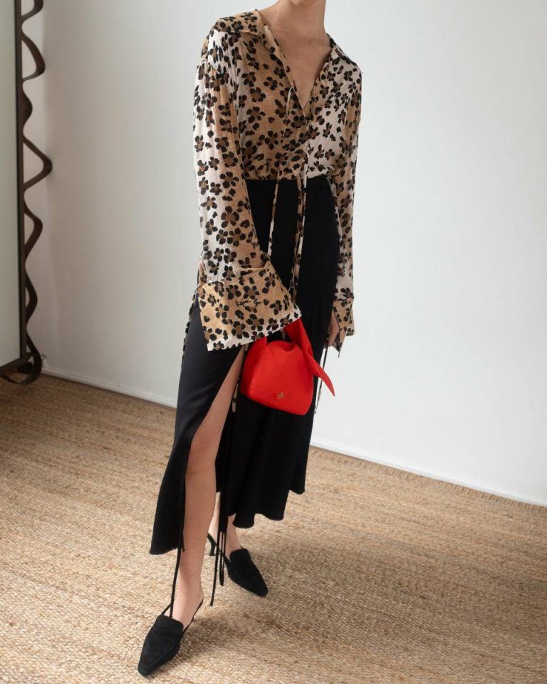 Women Evening Rejina Pyo Lena Bag Tencel Red - Image 2