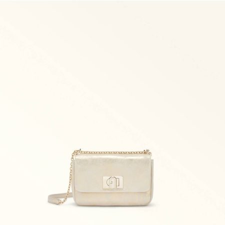 Women Furla 1927 Crossbody Mini Crossbodies Color Gold
