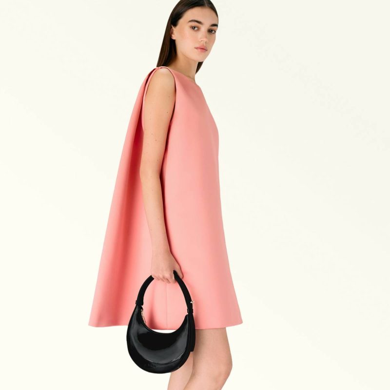 Women Furla Delizia Mini Bag Nero Top Handles - Image 2