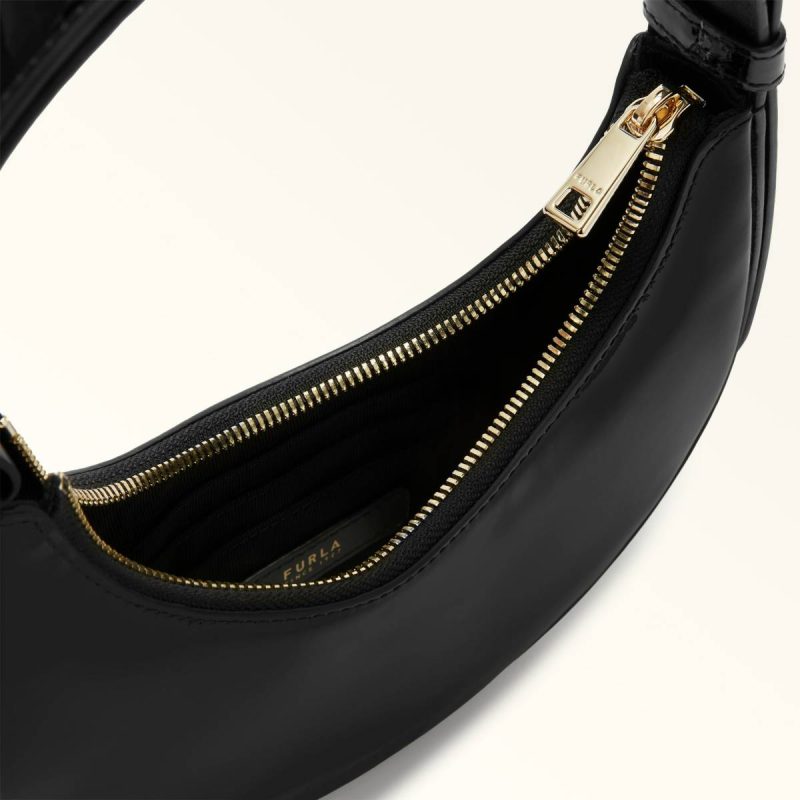 Women Furla Delizia Mini Bag Nero Top Handles - Image 4