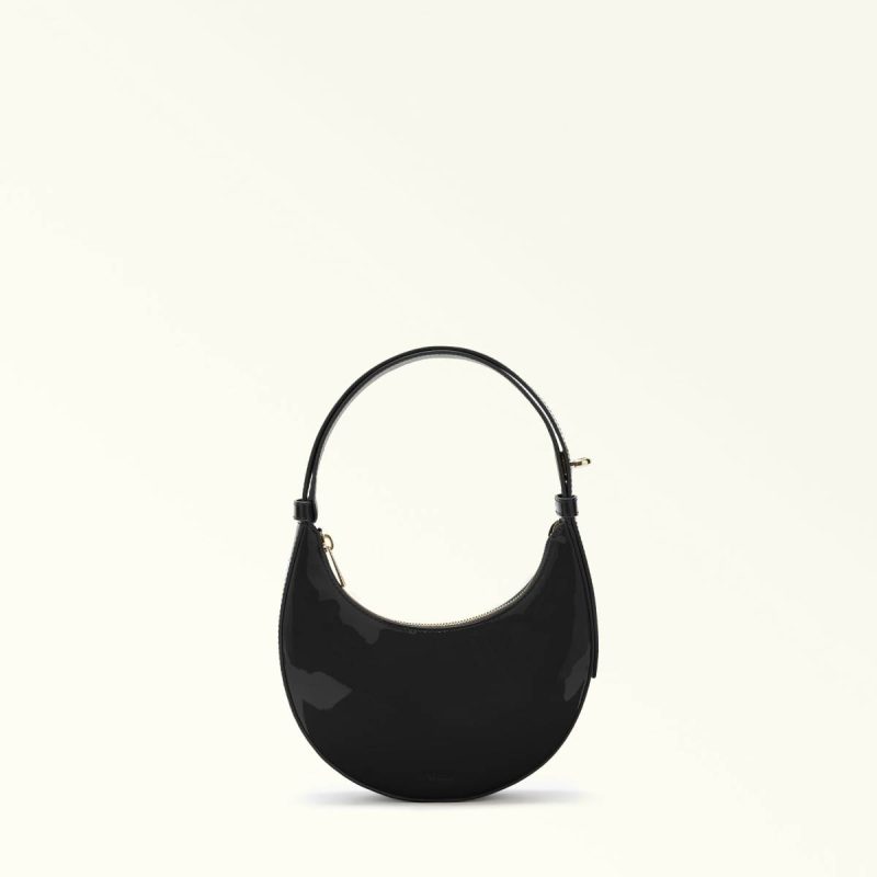 Women Furla Delizia Mini Bag Nero Top Handles