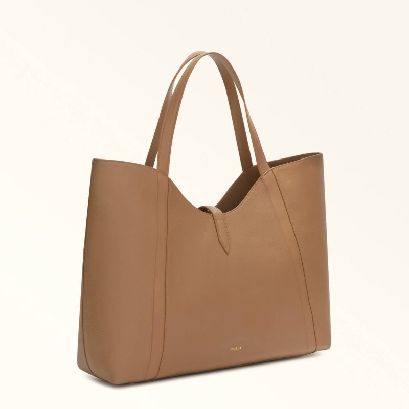 Women Furla Goccia Shoulder Bag Xl Shoulder Bags Deserto - Image 3