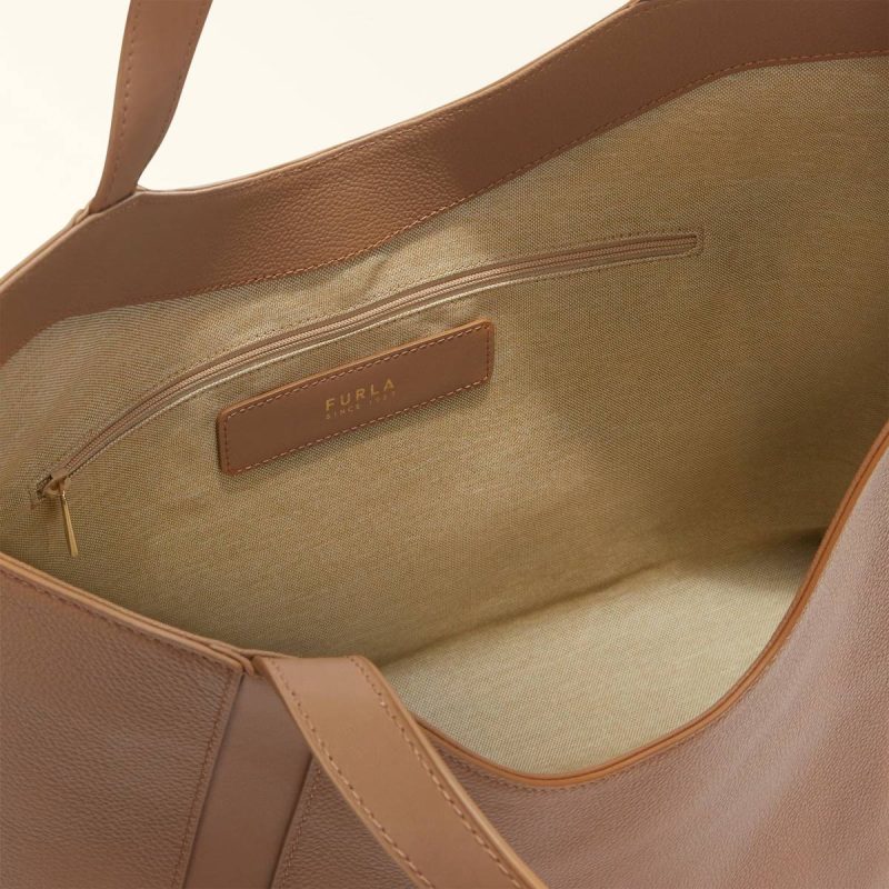 Women Furla Goccia Shoulder Bag Xl Shoulder Bags Deserto - Image 4