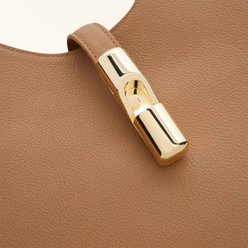 Women Furla Goccia Shoulder Bag Xl Shoulder Bags Deserto - Image 5