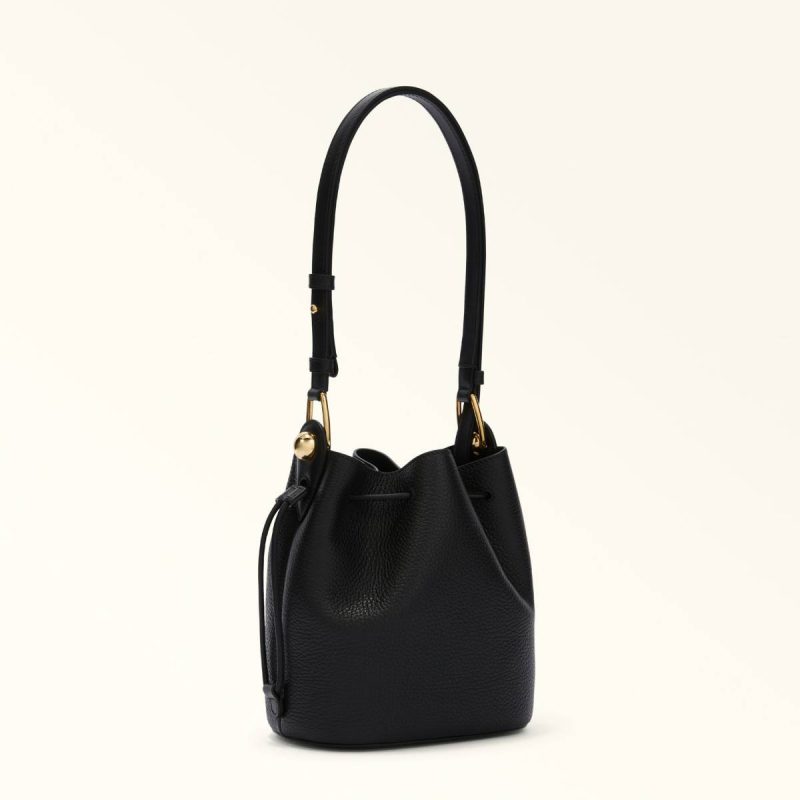 Women Furla Sfera Bucket Bag Mini Nero Crossbodies - Image 3