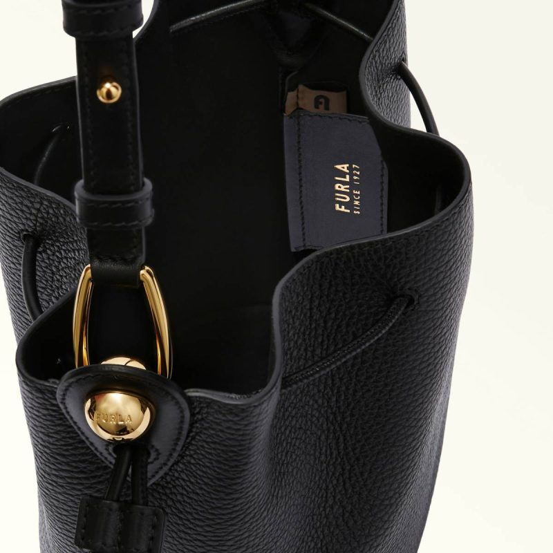 Women Furla Sfera Bucket Bag Mini Nero Crossbodies - Image 4