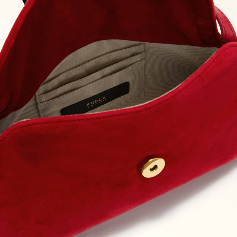Women Furla Sfera Soft Mini Bag Rosso Crossbodies - Image 4