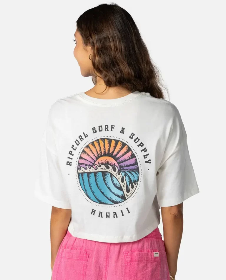 Women Hawaii Sunset Crop Tee Rip Curl Tees & Tanks - Image 2