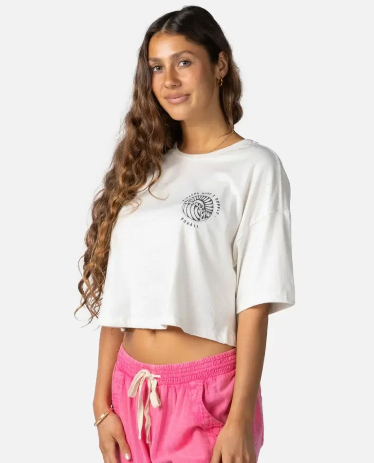 Women Hawaii Sunset Crop Tee Rip Curl Tees & Tanks