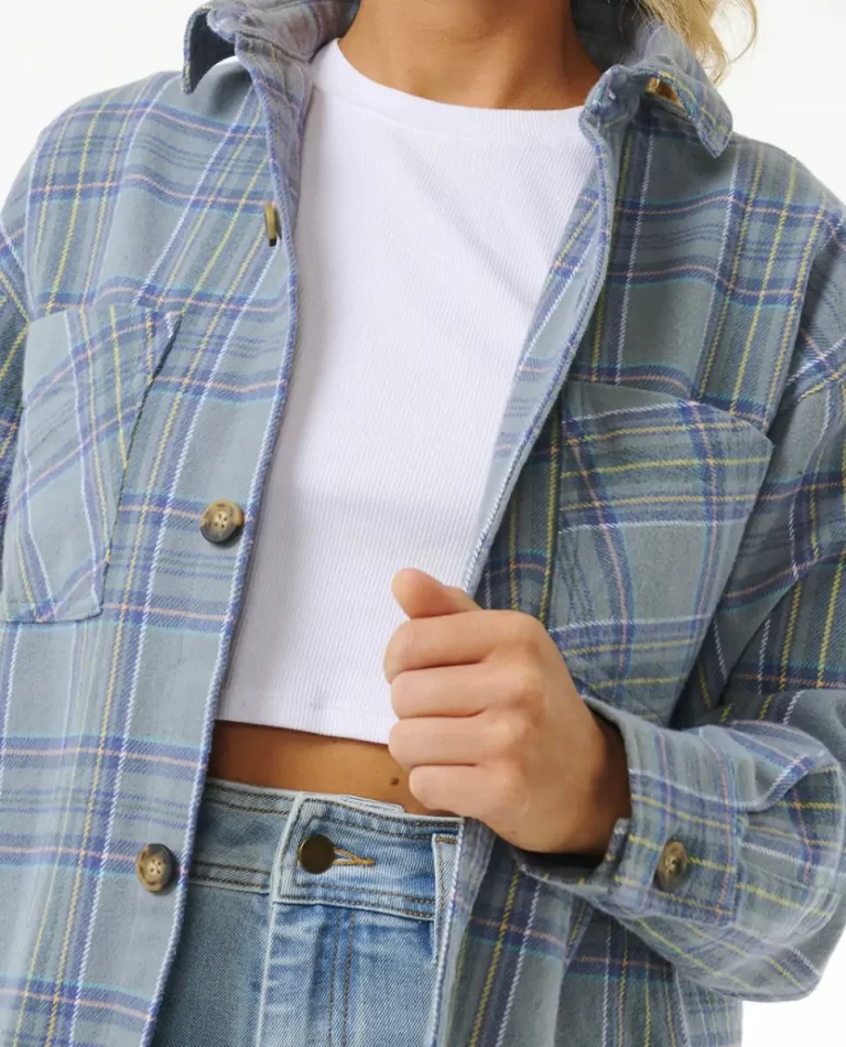 Women High Tide Soft Flannel Jackets Rip Curl - Image 5