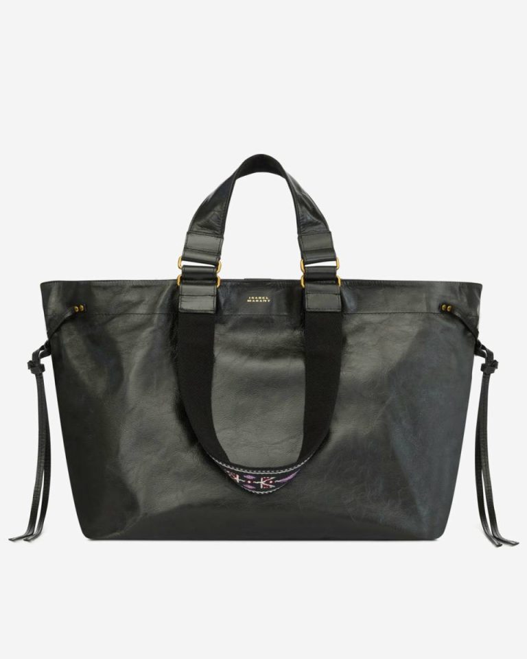 Women Isabel Marant Black Tote Bags Wardy Bag - Image 3