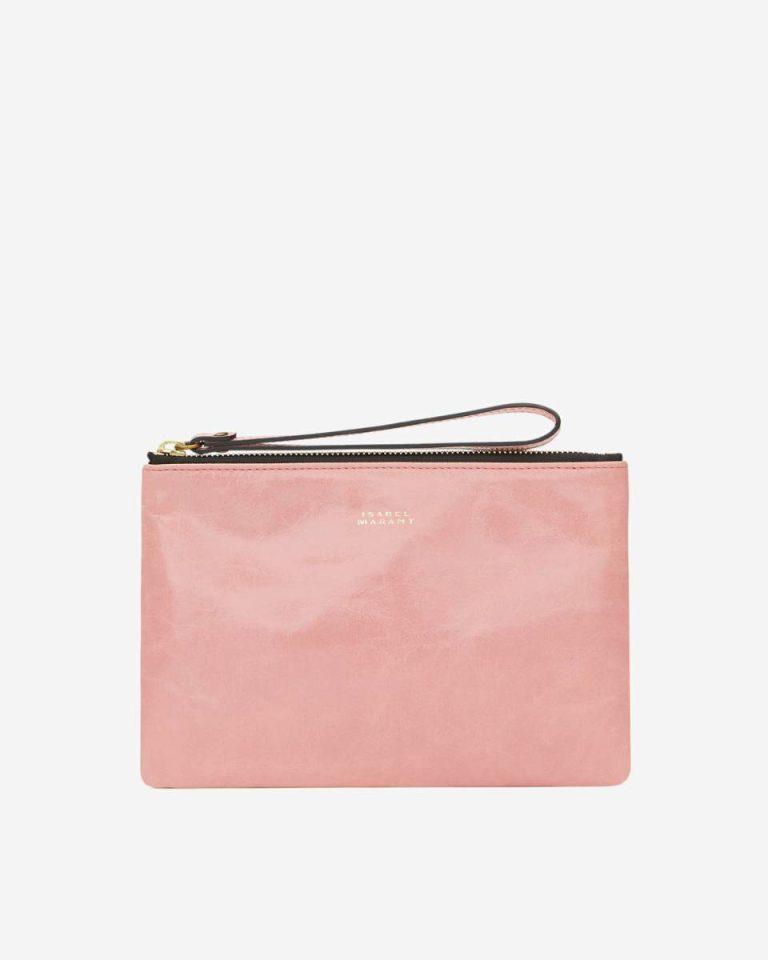 Women Isabel Marant Light Pink Mino Bag Clutches & Small Leather Goods - Image 3