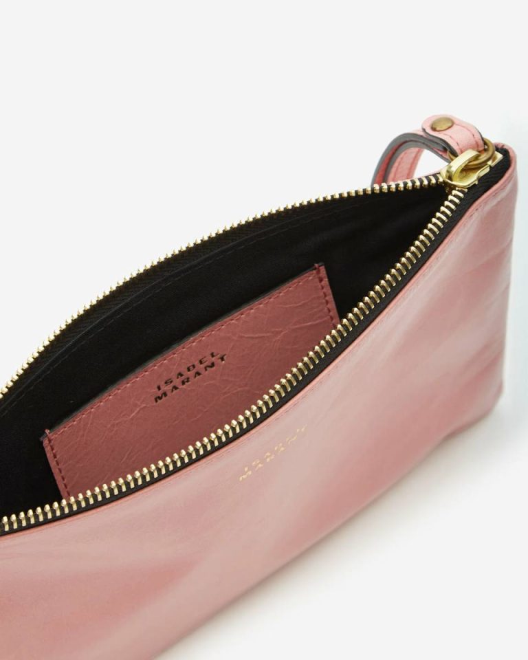 Women Isabel Marant Light Pink Mino Bag Clutches & Small Leather Goods - Image 4