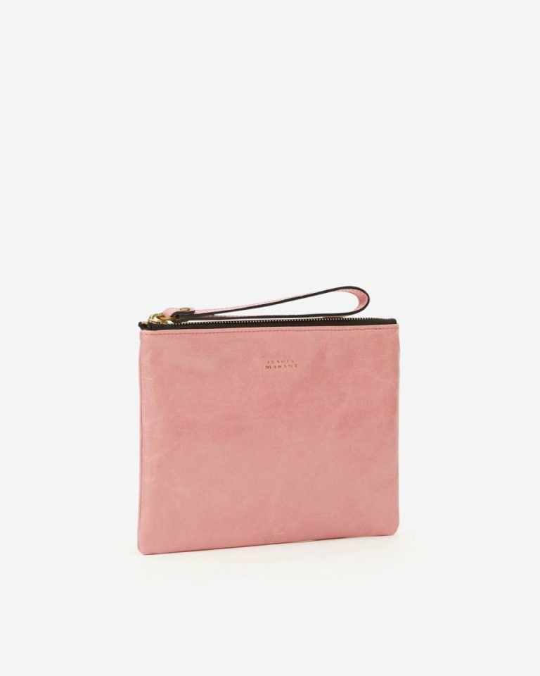 Women Isabel Marant Light Pink Mino Bag Clutches & Small Leather Goods