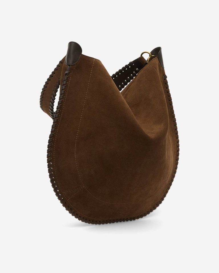 Women Isabel Marant Oskan Hobo Soft Bag Chocolate Shoulder Bags - Image 2